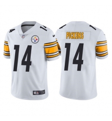 Men Pittsburgh Steelers 14 George Pickens White Vapor Untouchable Limited Stitched Jersey Men Pittsburgh Steelers 14 George Pickens White Vapor Untouchable Limited Stitched Jersey