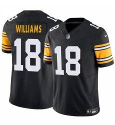 Men Pittsburgh Steelers 18 Mike Williams Black 2024 F U S E Alternate Vapor Untouchable Limited Stitched Jersey Men Pittsburgh Steelers 18 Mike Williams Black 2024 F U S E Alternate Vapor Untouchable Limited Stitched Jersey