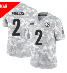 Men Pittsburgh Steelers #2 Justin Fields 2024 Arctic Camo Salute To Service Limited Stitched Football Jersey Men Pittsburgh Steelers #2 Justin Fields 2024 Arctic Camo Salute To Service Limited Stitched Football Jersey