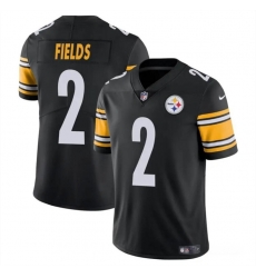 Men Pittsburgh Steelers 2 Justin Fields Black Vapor Untouchable Limited Stitched Jersey Men Pittsburgh Steelers 2 Justin Fields Black Vapor Untouchable Limited Stitched Jersey