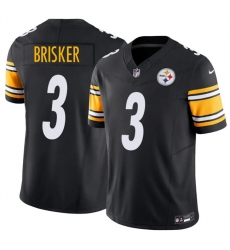 Men Pittsburgh Steelers  3 Jaquan Brisker Black 2025 F U S E  Vapor Limited Stitched Football Jersey
