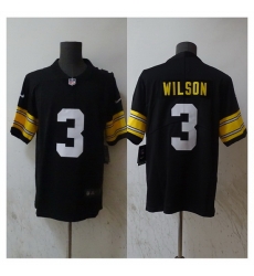 Men Pittsburgh Steelers 3 Russell Wilson Black Vapor Untouchable Limited Stitched Jersey Men Pittsburgh Steelers 3 Russell Wilson Black Vapor Untouchable Limited Stitched Jersey