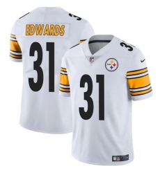 Men Pittsburgh Steelers 31 Daijun Edwards White Vapor Untouchable Limited Stitched Jersey Men Pittsburgh Steelers 31 Daijun Edwards White Vapor Untouchable Limited Stitched Jersey