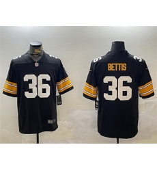Men Pittsburgh Steelers 36 Jerome Bettis Black Vapor Untouchable Stitched Football Jersey Men Pittsburgh Steelers 36 Jerome Bettis Black Vapor Untouchable Stitched Football Jersey