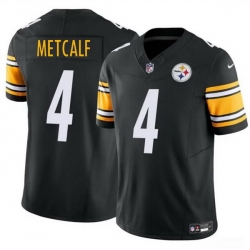 Men Pittsburgh Steelers 4 DK Metcalf Black 2024 F U S E  Vapor Untouchable Limited Stitched Jersey
