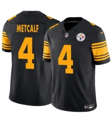 Men Pittsburgh Steelers 4 DK Metcalf Black 2025 F U S E  Color Rush Vapor Untouchable Limited Stitched Jersey