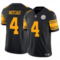 Men Pittsburgh Steelers 4 DK Metcalf Black 2025 F U S E  Color Rush Vapor Untouchable Limited Stitched Jersey