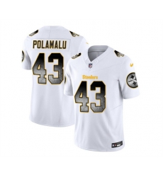 Men Pittsburgh Steelers 43 Troy Polamalu White 2023 F U S E Smoke Vapor Untouchable Limited Stitched Jersey Men Pittsburgh Steelers 43 Troy Polamalu White 2023 F U S E Smoke Vapor Untouchable Limited Stitched Jersey