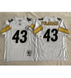Men Pittsburgh Steelers 43 Troy Polamalu White Stitched Football Jersey Men Pittsburgh Steelers 43 Troy Polamalu White Stitched Football Jersey