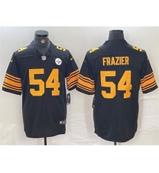 Men Pittsburgh Steelers 54 Zach Frazier Black Color Rush Untouchable Limited Stitched Jersey Men Pittsburgh Steelers 54 Zach Frazier Black Color Rush Untouchable Limited Stitched Jersey