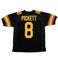 Men Pittsburgh Steelers 8 Kenny Pickett Black Rush Jersey Men Pittsburgh Steelers 8 Kenny Pickett Black Rush Jersey