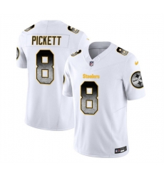 Men Pittsburgh Steelers 8 Kenny Pickett White 2023 F U S E Smoke Vapor Untouchable Limited Stitched Jersey Men Pittsburgh Steelers 8 Kenny Pickett White 2023 F U S E Smoke Vapor Untouchable Limited Stitched Jersey