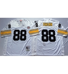 Men Pittsburgh Steelers 88 Lynn Swann White M&N Throwback Jersey Men Pittsburgh Steelers 88 Lynn Swann White M&N Throwback Jersey