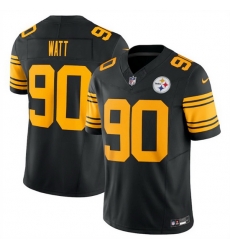 Men Pittsburgh Steelers 90 T J Watt Black 2023 F.U.S.E. Vapor Color Rush Limited Jersey Men Pittsburgh Steelers 90 T J Watt Black 2023 F.U.S.E. Vapor Color Rush Limited Jersey