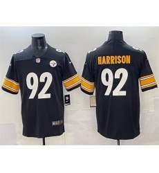 Men Pittsburgh Steelers 92 James Harrison Black Vapor Limited Stitched Football Jersey
