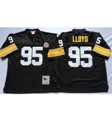 Men Pittsburgh Steelers 95 Greg Lloyd Black M&N Throwback Jersey Men Pittsburgh Steelers 95 Greg Lloyd Black M&N Throwback Jersey