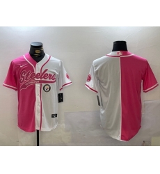 Men Pittsburgh Steelers Blank 2024 Arctic Red White Salute To Service Stitched Baseball Jersey 2 Men Pittsburgh Steelers Blank 2024 Arctic Red White Salute To Service Stitched Baseball Jersey 2