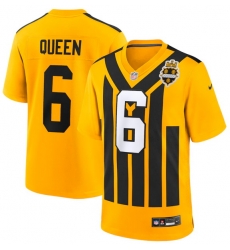 Men Pittsburgh Steelers Queen Gold #6 Gold 1933 F U S E Throwback Alternate Football Stitched Football Jersey Men Pittsburgh Steelers Queen Gold #6 Gold 1933 F U S E Throwback Alternate Football Stitched Football Jersey