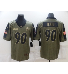 Men Pittsburgh Steelers T.J. Watt Nike Olive 2021 Salute To Service Limited Player Jersey Men Pittsburgh Steelers T.J. Watt Nike Olive 2021 Salute To Service Limited Player Jersey