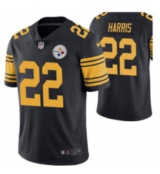 Men Pittsburgh Steelres Najee Harris 22 Black Rush Limited Jersey Men Pittsburgh Steelres Najee Harris 22 Black Rush Limited Jersey