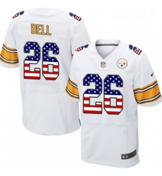 Mens Nike Pittsburgh Steelers 26 LeVeon Bell Elite White Road USA Flag Fashion NFL Jersey Mens Nike Pittsburgh Steelers 26 LeVeon Bell Elite White Road USA Flag Fashion NFL Jersey