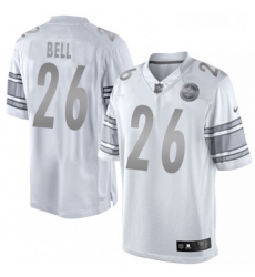 Mens Nike Pittsburgh Steelers 26 LeVeon Bell Limited White Platinum NFL Jersey Mens Nike Pittsburgh Steelers 26 LeVeon Bell Limited White Platinum NFL Jersey