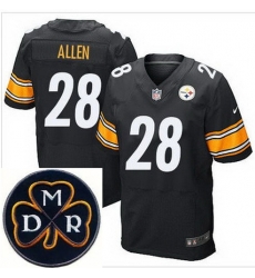 Men's Nike Pittsburgh Steelers #28 Cortez Allen Black Team Color Stitched NFL Elite MDR Dan Rooney Patch Jersey Men's Nike Pittsburgh Steelers #28 Cortez Allen Black Team Color Stitched NFL Elite MDR Dan Rooney Patch Jersey