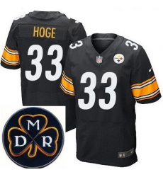 Men's Nike Pittsburgh Steelers #33 Merril Hoge Elite Black NFL MDR Dan Rooney Patch Jersey Men's Nike Pittsburgh Steelers #33 Merril Hoge Elite Black NFL MDR Dan Rooney Patch Jersey