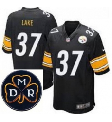 Men's Nike Pittsburgh Steelers #37 Carnell Lake Elite Black NFL MDR Dan Rooney Patch Jersey Men's Nike Pittsburgh Steelers #37 Carnell Lake Elite Black NFL MDR Dan Rooney Patch Jersey