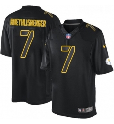 Mens Nike Pittsburgh Steelers 7 Ben Roethlisberger Limited Black Impact NFL Jersey Mens Nike Pittsburgh Steelers 7 Ben Roethlisberger Limited Black Impact NFL Jersey