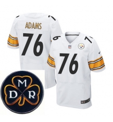 Men's Nike Pittsburgh Steelers #76 Mike Adams White Elite MDR Dan Rooney Patch Jerseys Men's Nike Pittsburgh Steelers #76 Mike Adams White Elite MDR Dan Rooney Patch Jerseys
