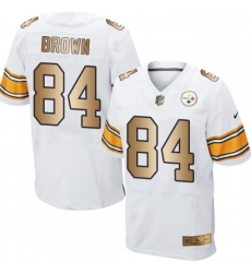 Mens Nike Pittsburgh Steelers 84 Antonio Brown Elite WhiteGold NFL Jersey Mens Nike Pittsburgh Steelers 84 Antonio Brown Elite WhiteGold NFL Jersey