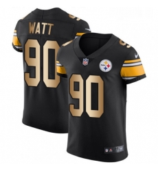 Mens Nike Pittsburgh Steelers 90 T J Watt Elite BlackGold Team Color NFL Jersey Mens Nike Pittsburgh Steelers 90 T J Watt Elite BlackGold Team Color NFL Jersey