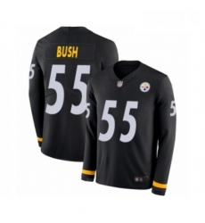 Mens Pittsburgh Steelers 55 Devin Bush Limited Black Therma Long Sleeve Football Jersey Mens Pittsburgh Steelers 55 Devin Bush Limited Black Therma Long Sleeve Football Jersey