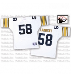 Mitchell And Ness Pittsburgh Steelers 58 Jack Lambert White Authentic Throwback NFL Jersey Mitchell And Ness Pittsburgh Steelers 58 Jack Lambert White Authentic Throwback NFL Jersey