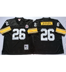 Mitchell And Ness Steelers #26 Woodson Black Throwback Stitched NFL Jersey Mitchell And Ness Steelers #26 Woodson Black Throwback Stitched NFL Jersey