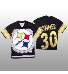 NFL Pittsburgh Steelers 30 James Conner Black Men Mitchell 26 Nell Big Face Fashion Limited NFL Jersey NFL Pittsburgh Steelers 30 James Conner Black Men Mitchell 26 Nell Big Face Fashion Limited NFL Jersey