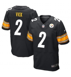 New Pittsburgh Steelers #2 Michael Vick Black Team Color NFL Elite Jersey New Pittsburgh Steelers #2 Michael Vick Black Team Color NFL Elite Jersey