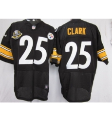 Nike Pittsburgh Steelers 25 Ryan Clark Black Elite W 80 Anniversary Patch NFL Jersey Nike Pittsburgh Steelers 25 Ryan Clark Black Elite W 80 Anniversary Patch NFL Jersey