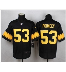Nike Pittsburgh Steelers #53 Maurkice Pouncey Black(Gold No.) Mens Stitched NFL Elite Jersey Nike Pittsburgh Steelers #53 Maurkice Pouncey Black(Gold No.) Mens Stitched NFL Elite Jersey