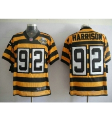 Nike Pittsburgh Steelers 92 James Harrison Yellow Elite Black 80TH M&N NFL Jersey Nike Pittsburgh Steelers 92 James Harrison Yellow Elite Black 80TH M&N NFL Jersey