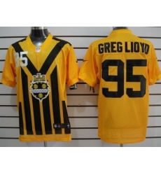 Nike Pittsburgh Steelers 95 Greg Lloyd Yellow Elite 1933s Throwback NFL Jersey Nike Pittsburgh Steelers 95 Greg Lloyd Yellow Elite 1933s Throwback NFL Jersey