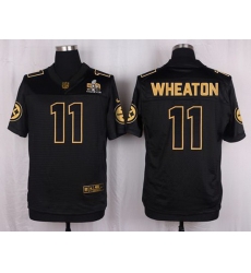 Nike Steelers #11 Markus Wheaton Black Mens Stitched NFL Elite Pro Line Gold Collection Jersey Nike Steelers #11 Markus Wheaton Black Mens Stitched NFL Elite Pro Line Gold Collection Jersey