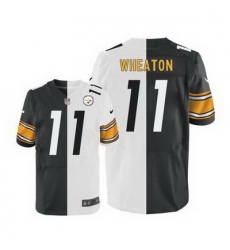 Nike Steelers #11 Markus Wheaton White Black Mens Stitched NFL Elite Split Jersey Nike Steelers #11 Markus Wheaton White Black Mens Stitched NFL Elite Split Jersey