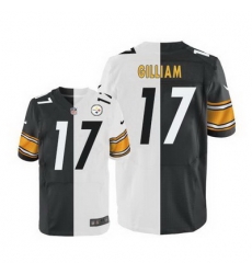 Nike Steelers #17 Joe Gilliam White Black Mens Stitched NFL Elite Split Jersey Nike Steelers #17 Joe Gilliam White Black Mens Stitched NFL Elite Split Jersey