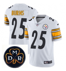 Nike Steelers #25 Artie Burns White Mens NFL Vapor Untouchable Limited Stitched With MDR Dan Rooney Patch Jersey Nike Steelers #25 Artie Burns White Mens NFL Vapor Untouchable Limited Stitched With MDR Dan Rooney Patch Jersey