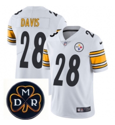 Nike Steelers #28 Sean Davis White Mens NFL Vapor Untouchable Limited Stitched With MDR Dan Rooney Patch Jersey Nike Steelers #28 Sean Davis White Mens NFL Vapor Untouchable Limited Stitched With MDR Dan Rooney Patch Jersey