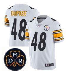 Nike Steelers #48 Bud Dupree White Mens NFL Vapor Untouchable Limited Stitched With MDR Dan Rooney Patch Jersey Nike Steelers #48 Bud Dupree White Mens NFL Vapor Untouchable Limited Stitched With MDR Dan Rooney Patch Jersey