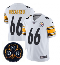 Nike Steelers #66 David DeCastro White Mens NFL Vapor Untouchable Limited Stitched With MDR Dan Rooney Patch Jersey Nike Steelers #66 David DeCastro White Mens NFL Vapor Untouchable Limited Stitched With MDR Dan Rooney Patch Jersey