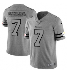 Nike Steelers 7 Ben Roethlisberger 2019 Gray Gridiron Gray Vapor Untouchable Limited Jersey Nike Steelers 7 Ben Roethlisberger 2019 Gray Gridiron Gray Vapor Untouchable Limited Jersey